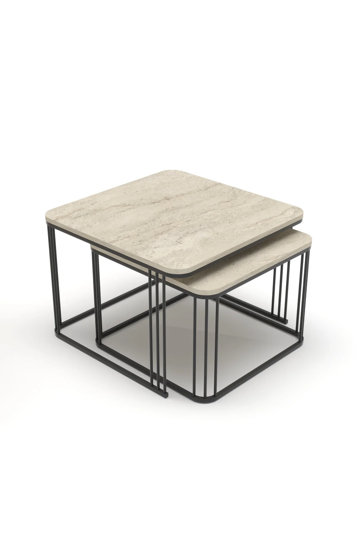 Orta Sehpa Ve Zigon Sehpa Damla Gold Beyaz