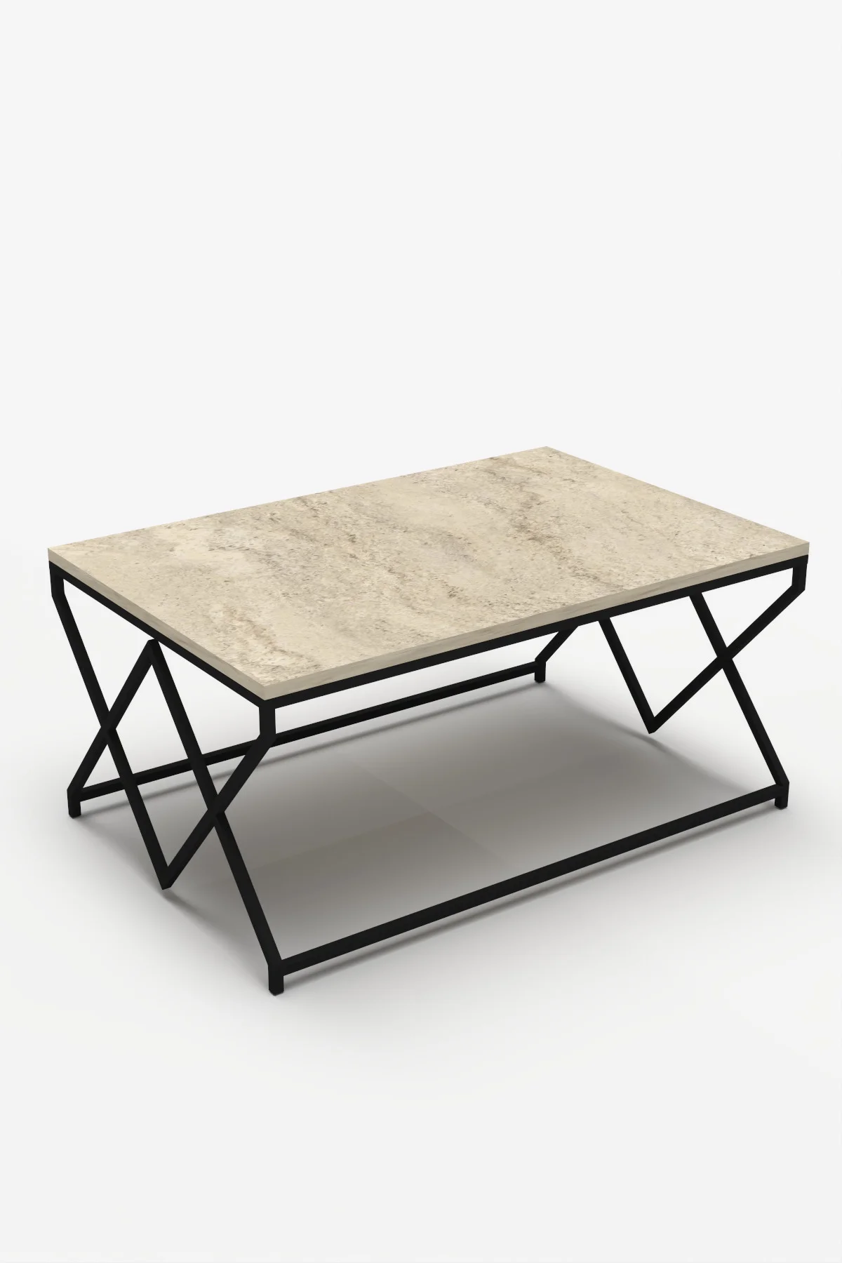 Orta Sehpa Ve Zigon Yan Sehpa Flora Set Gold Beyaz