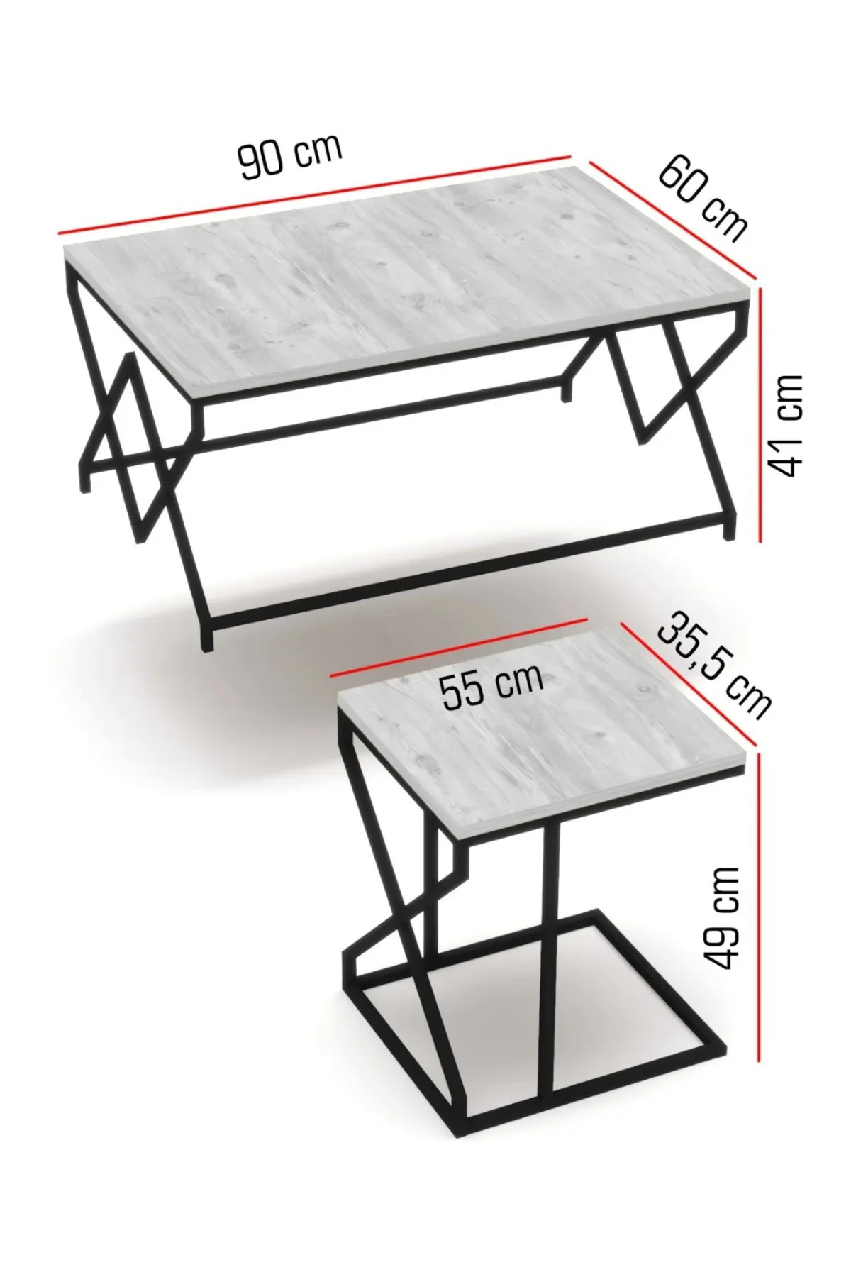 Orta Sehpa Ve Zigon Sehpa V Lüx 5'Li Set Traverten