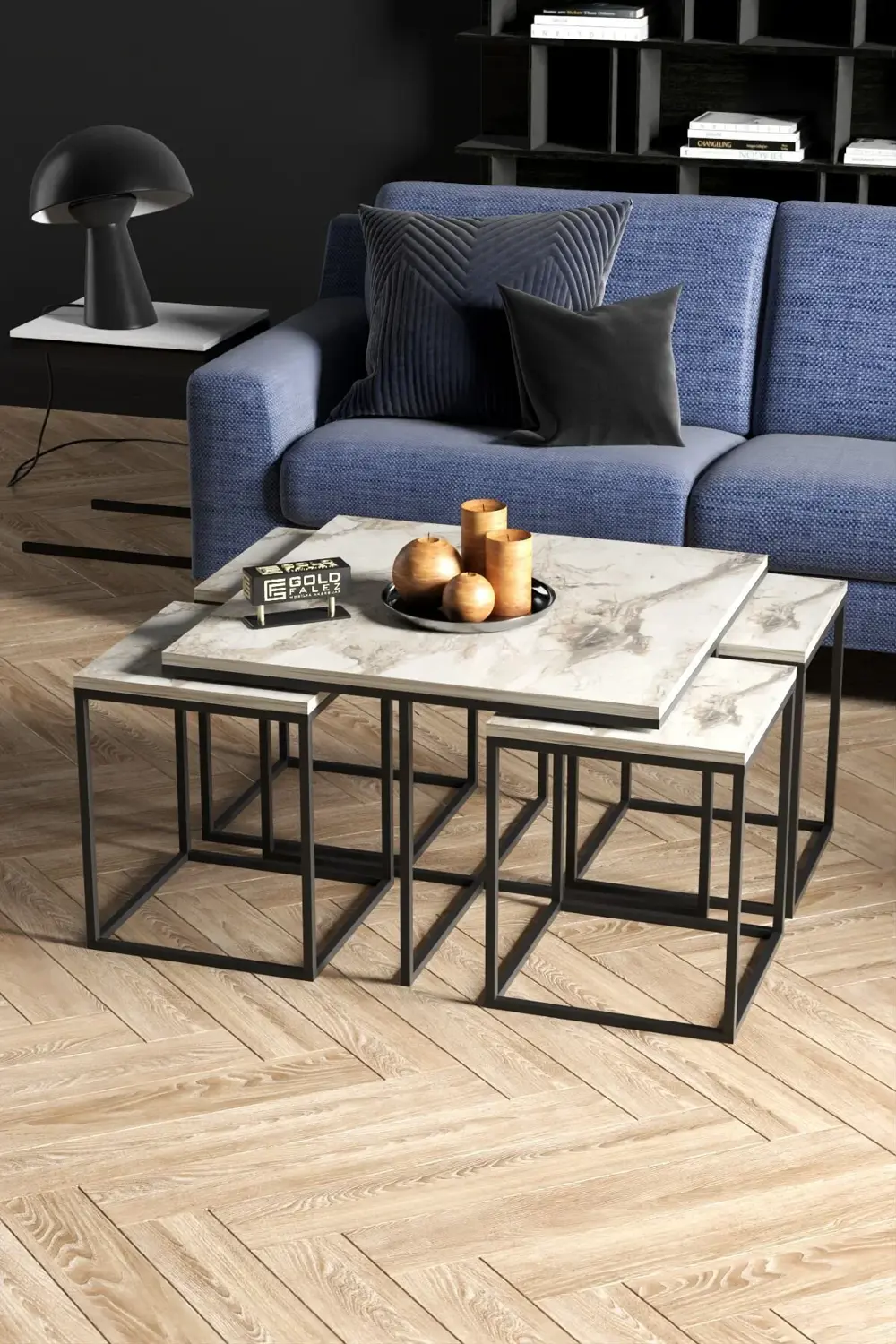 Orta Sehpa Ve Zigon Sehpa 5'li Lüx Set EFES