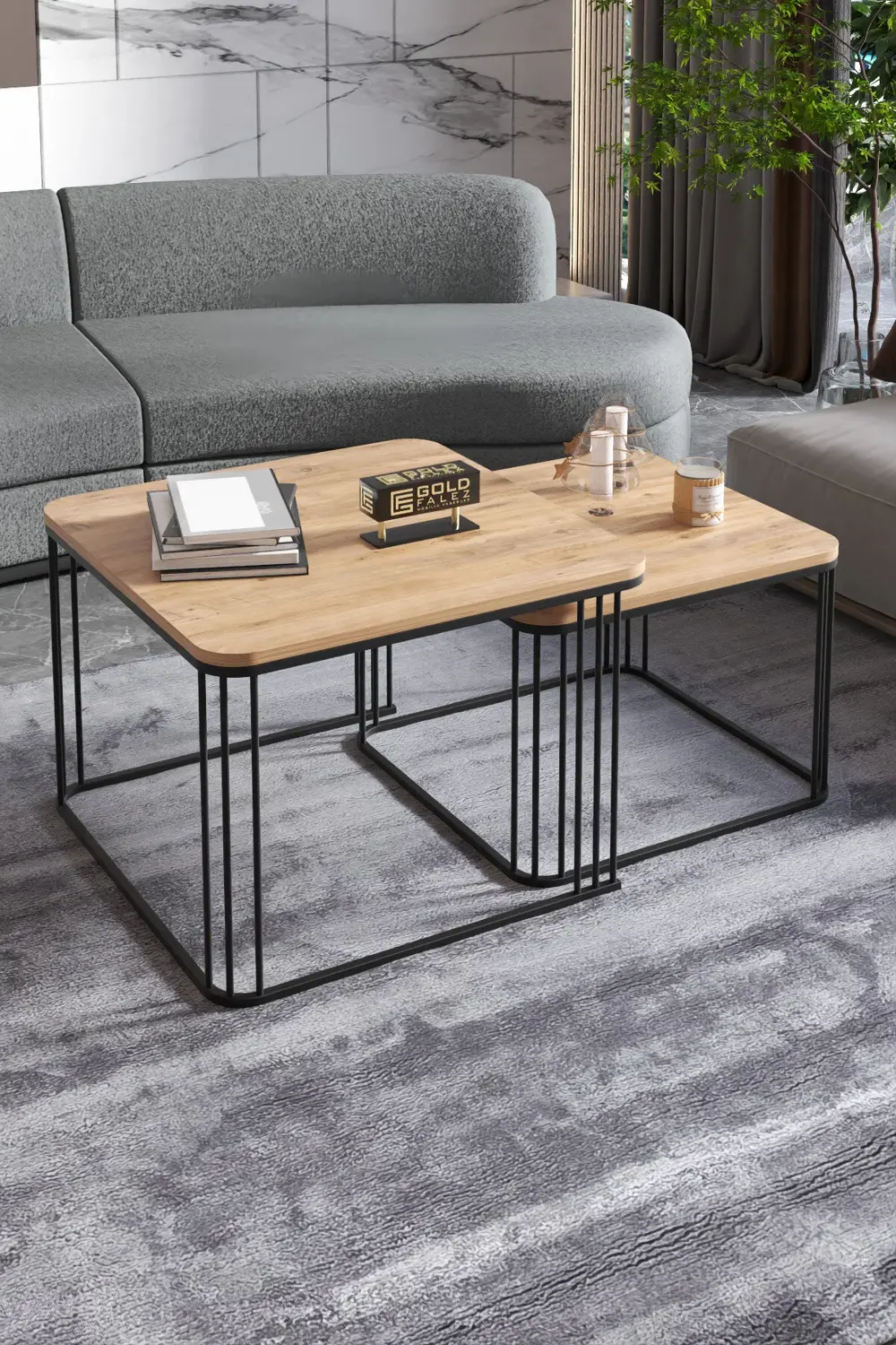 Orta Sehpa Ve Zigon Sehpa Damla Atlantik Çam