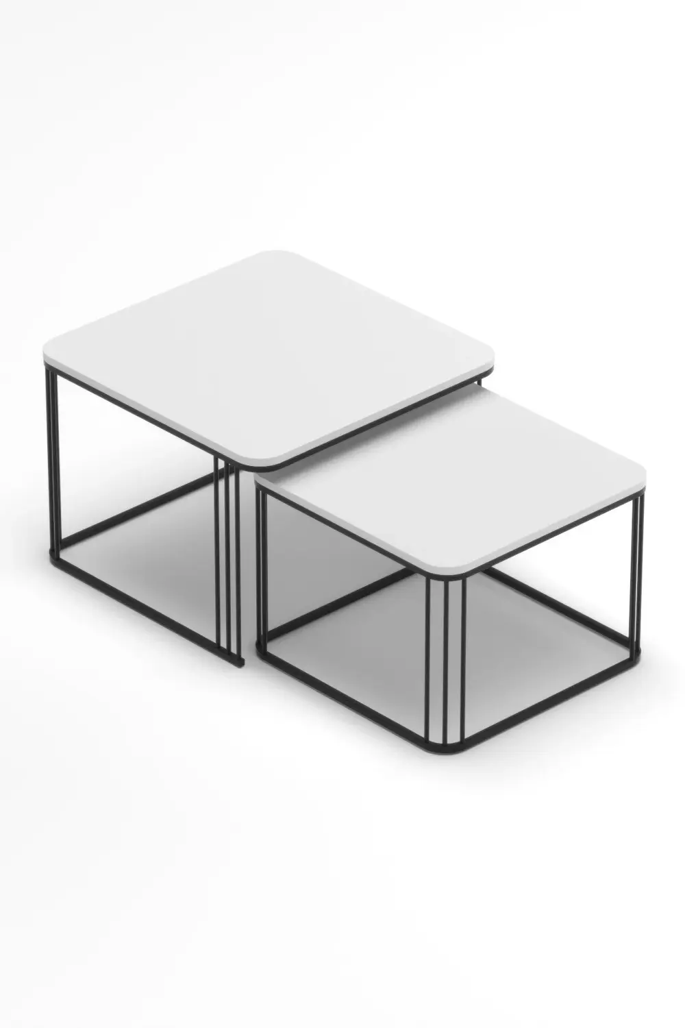 Orta Sehpa Ve Zigon Sehpa Damla Beyaz