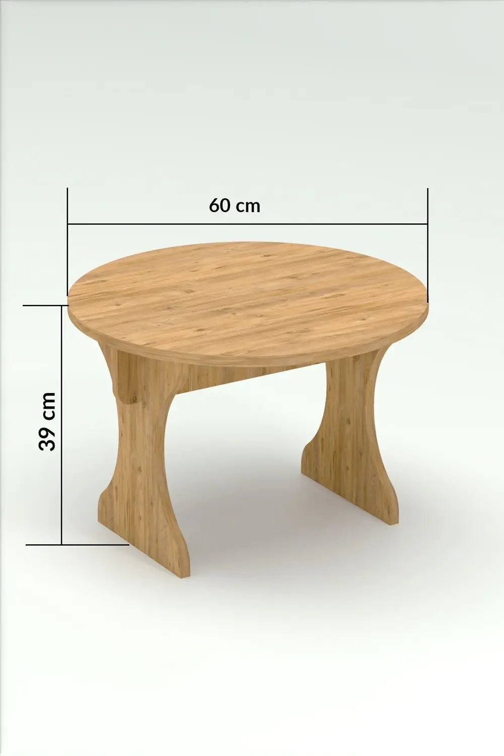 Orta Sehpa Ve Zigon Sehpa Mantar Set Atlantik Çam