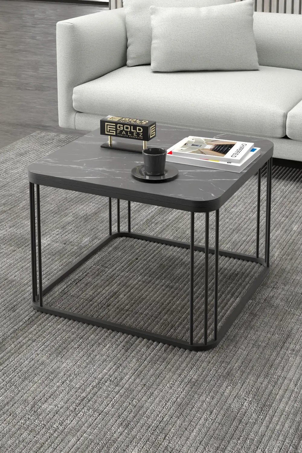 Orta Sehpa Ve Zigon Sehpa Oval Lüx 5'Li Set Atlantik Çam