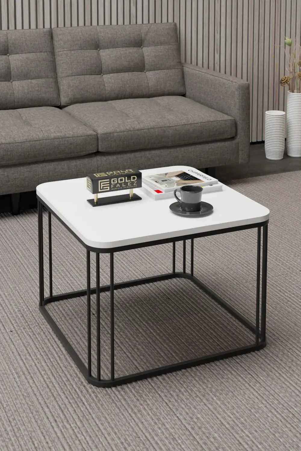 Orta Sehpa Ve Zigon Sehpa Oval Lüx 5'Li Set Bendir