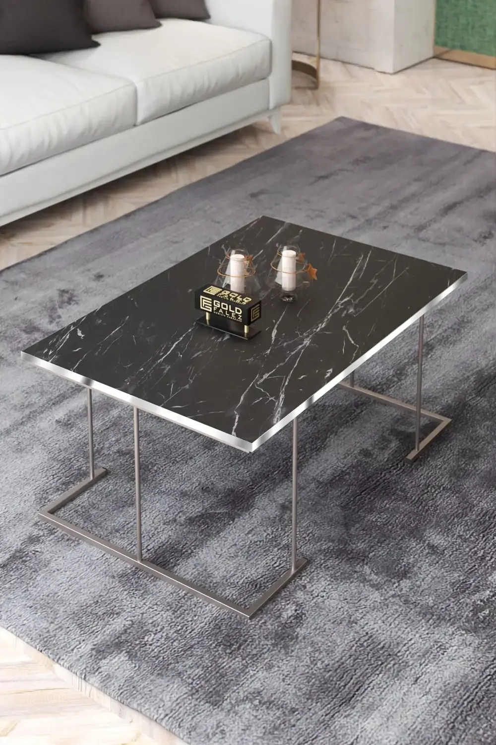 ORTA SEHPA VE ZİGON SEHPA SOLO SET GÜMÜŞ BENDİR