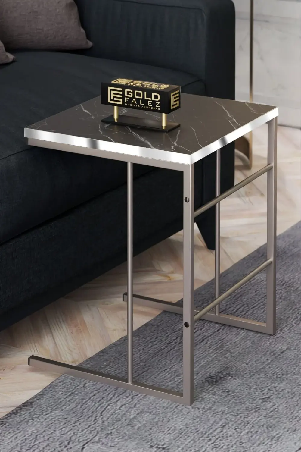 ORTA SEHPA VE ZİGON SEHPA SOLO SET GÜMÜŞ BENDİR