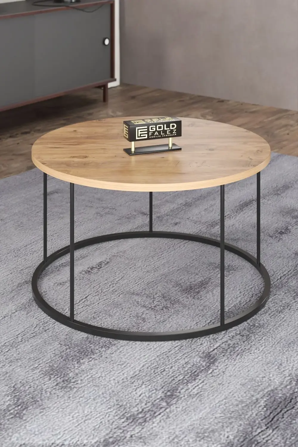 ORTA SEHPA VE ZİGON SEHPA TERRA SET ANTRASİT CEVİZ