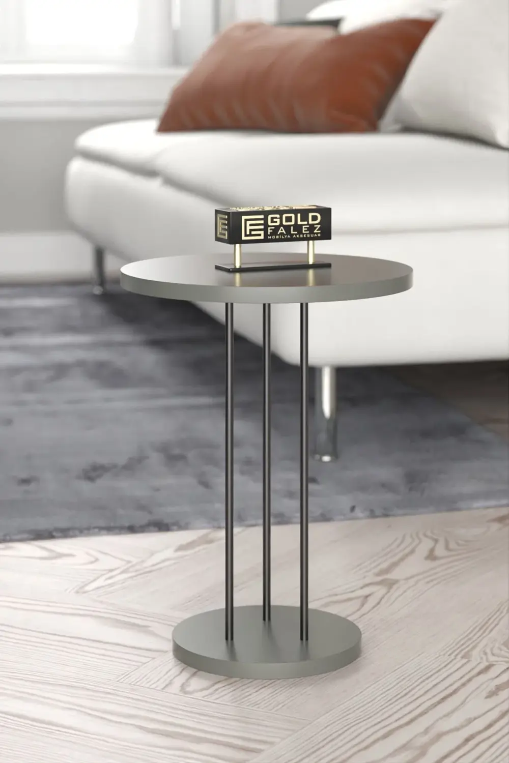 ORTA SEHPA VE ZİGON SEHPA TERRA SET ANTRASİT CEVİZ