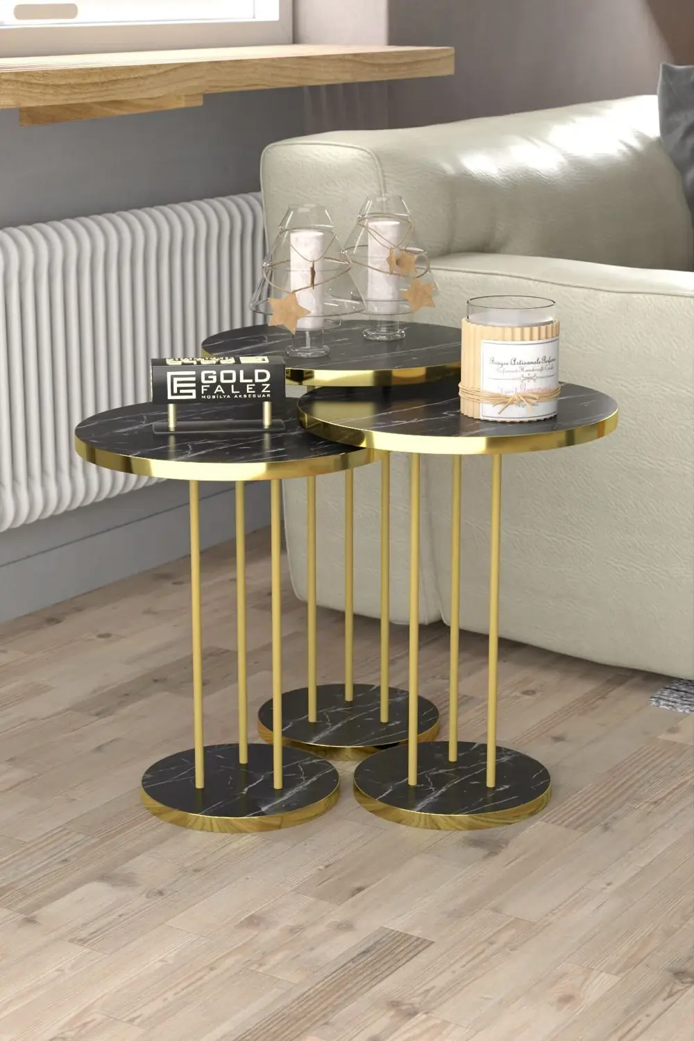 ORTA SEHPA VE ZİGON SEHPA TERRA SET GOLD BENDİR