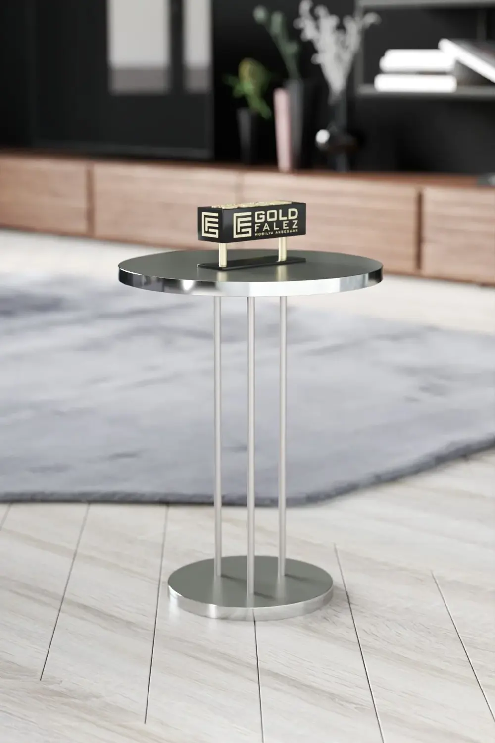 ORTA SEHPA VE ZİGON SEHPA TERRA SET GÜMÜŞ ANTRASİT CEVİZ