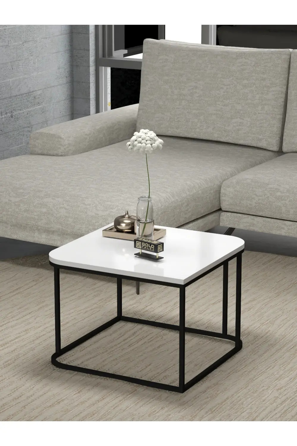 Orta Sehpa Ve Zigon Sehpa V Lüx 5'Li Set Beyaz