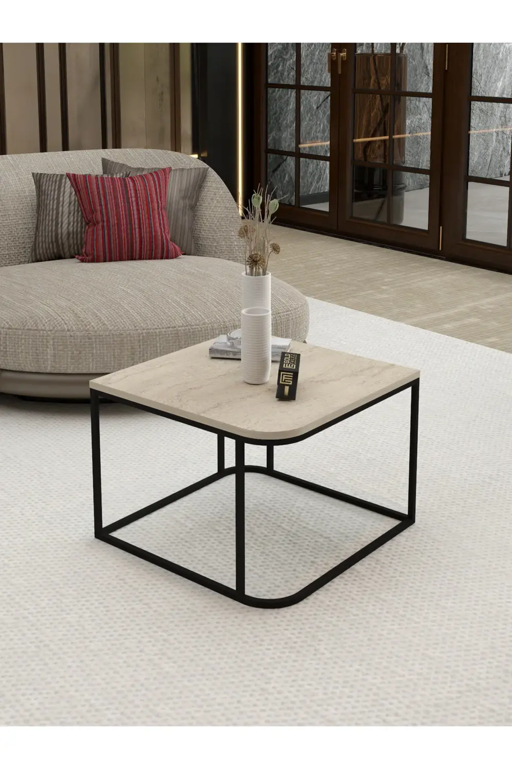 Orta Sehpa Ve Zigon Yan Sehpa Flora Set Atlantik Çam