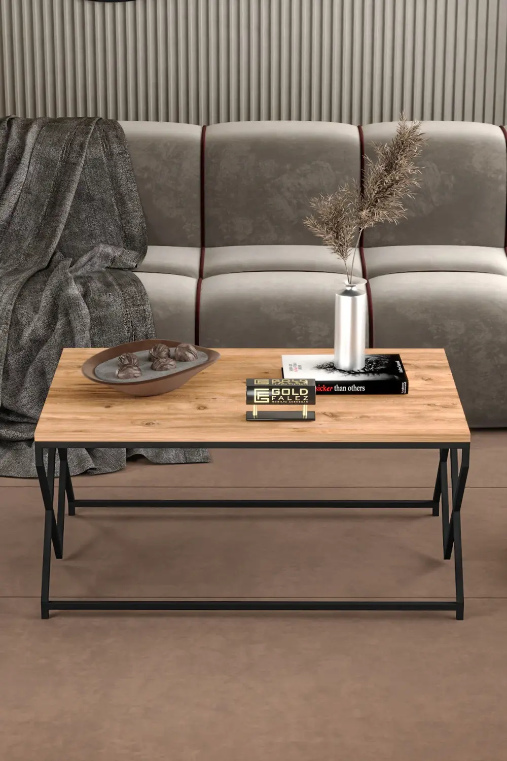 Orta Sehpa Ve Zigon Yan Sehpa Flora Set Bendir