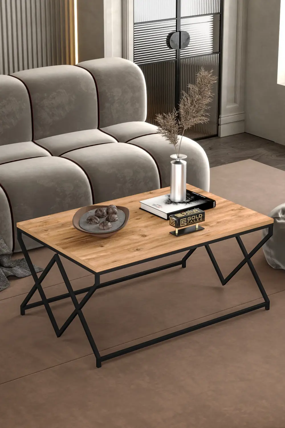 Orta Sehpa Ve Zigon Yan Sehpa Flora Set Bendir