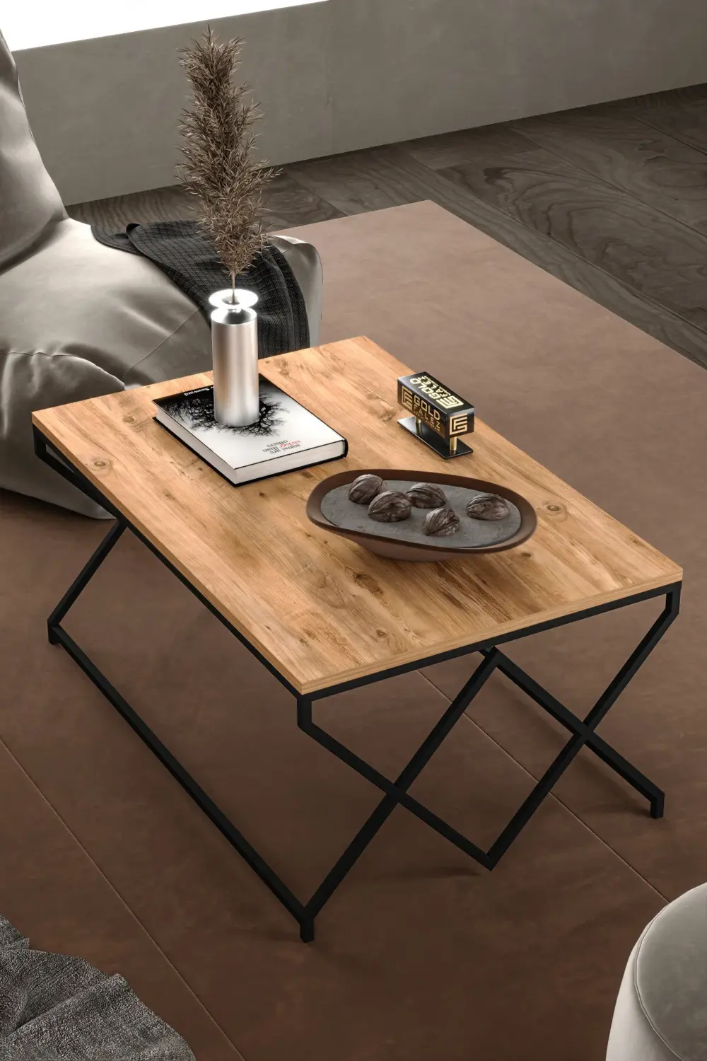 Orta Sehpa Ve Zigon Yan Sehpa Flora Set Bendir