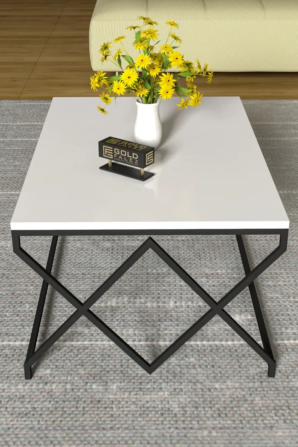 Orta Sehpa Ve Zigon Yan Sehpa Flora Set Efes