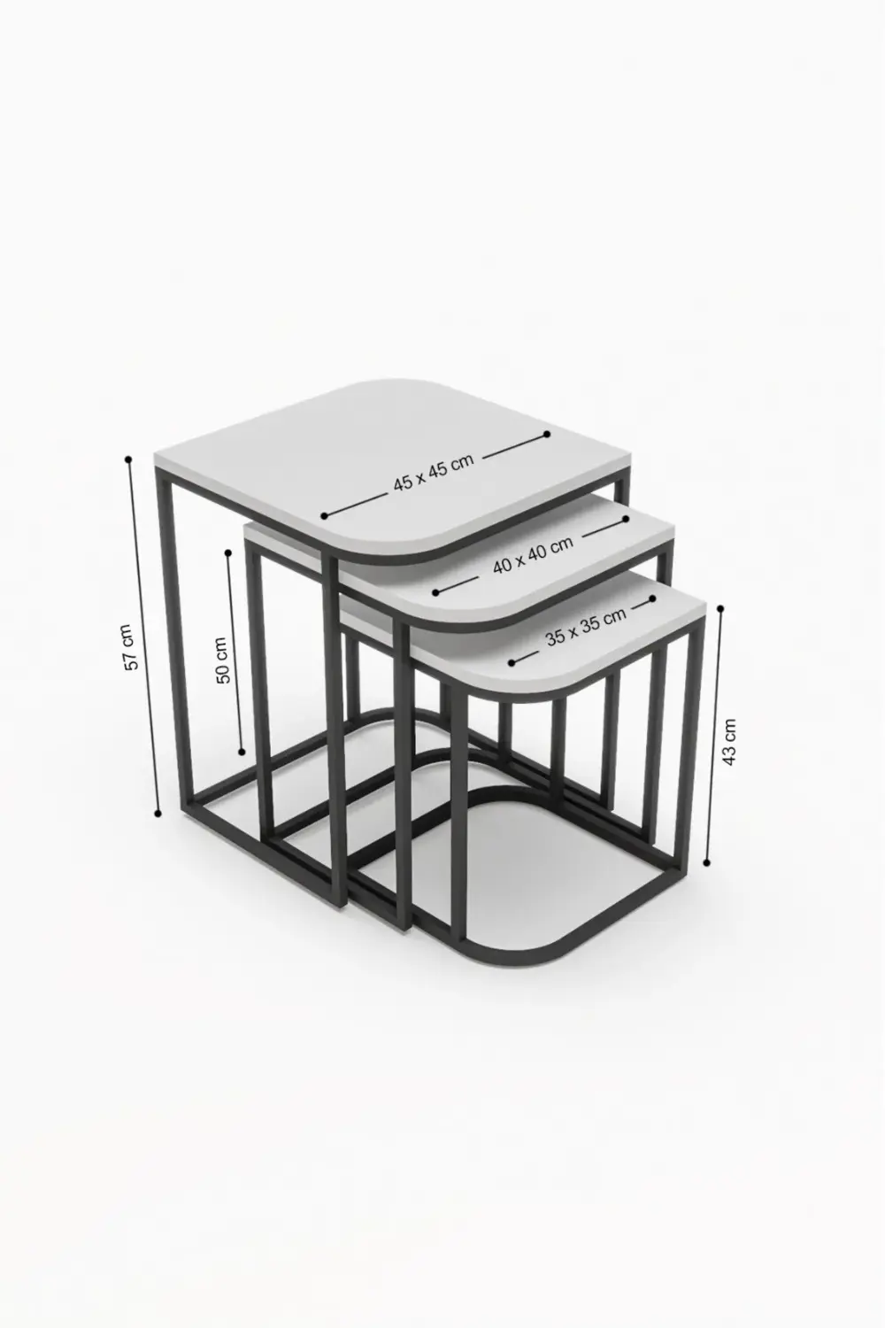 Orta Sehpa Ve Zigon Yan Sehpa Flora Set Gordion