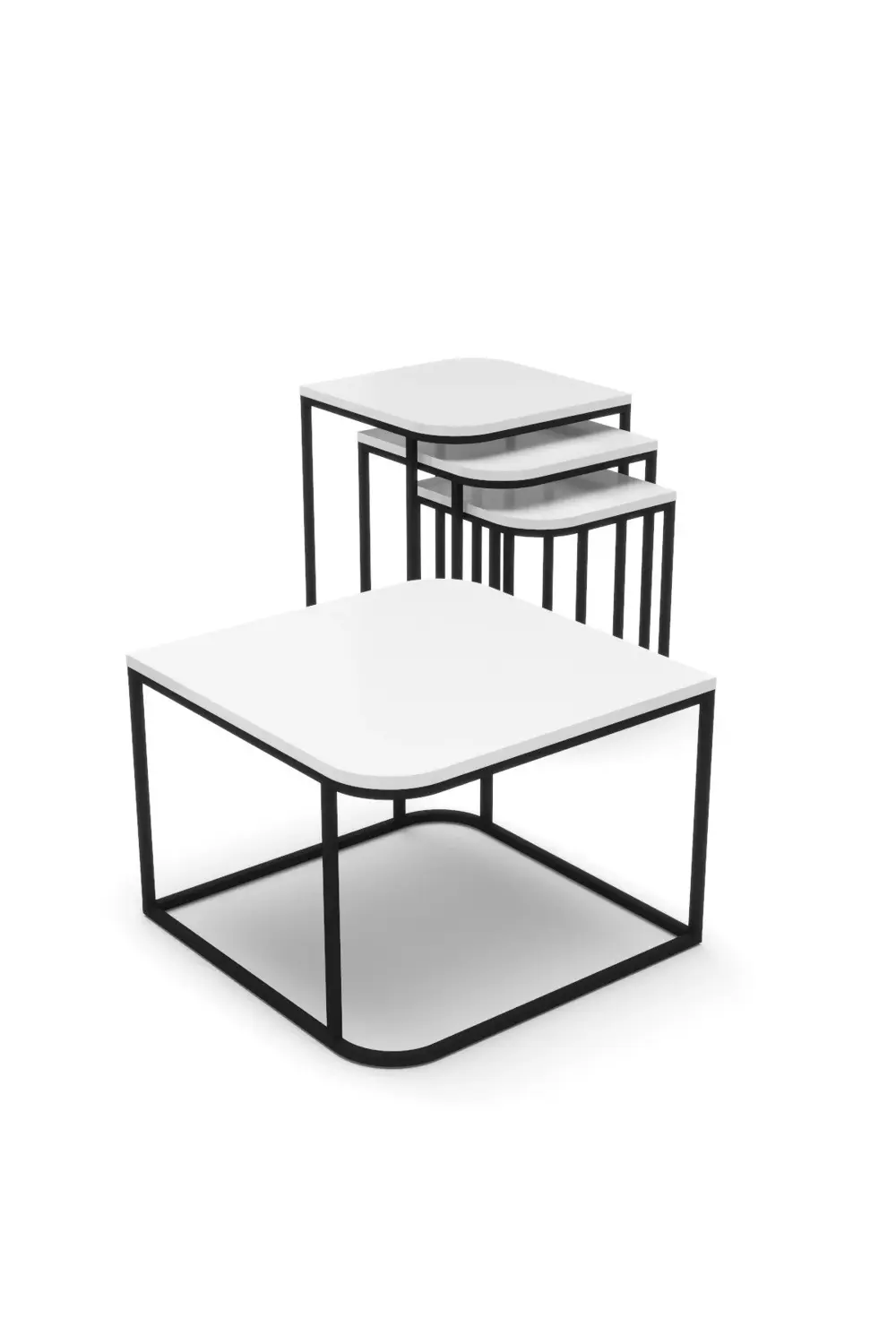 Orta Sehpa Yan Sehpa 2'Li Setro Traverten