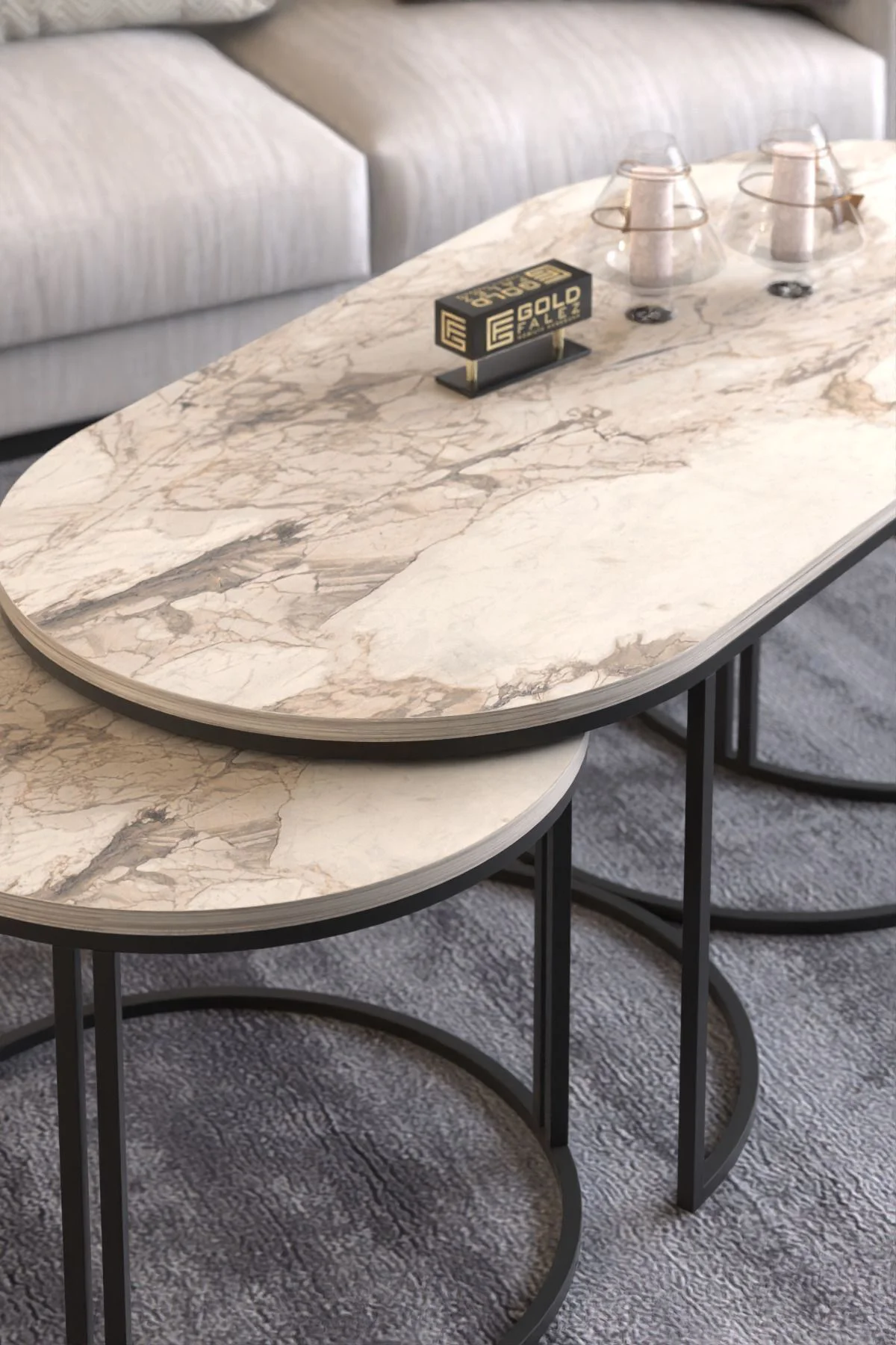 ORTA SEHPA ZİGON SEHPA YAN SEHPA 3 LÜ SET DOLUNAY EFES