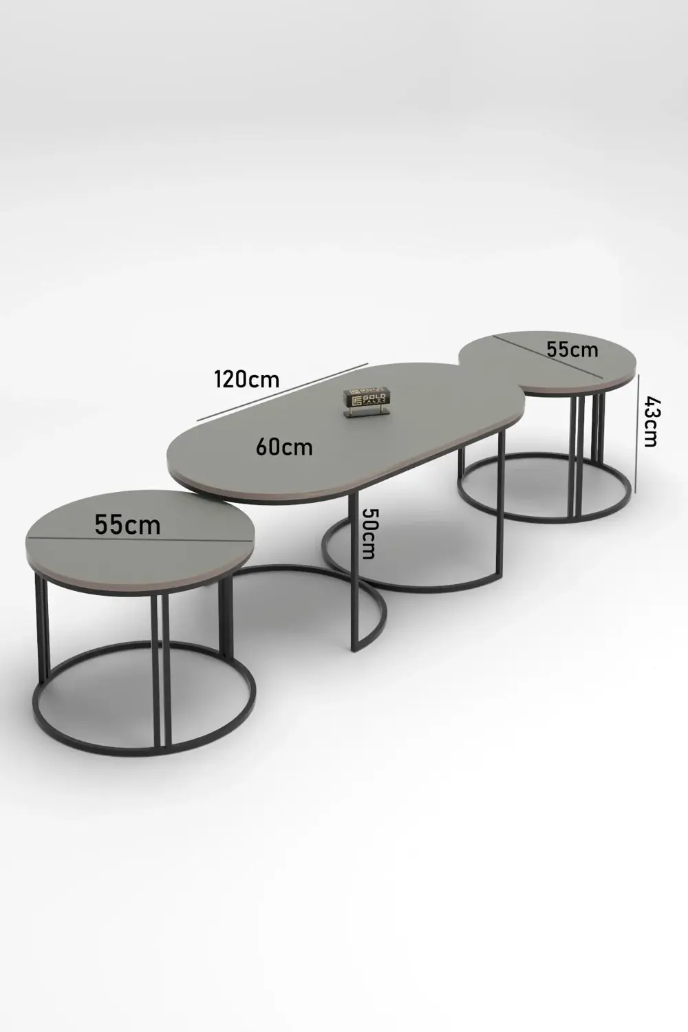 ORTA SEHPA ZİGON SEHPA YAN SEHPA 3 LÜ SET DOLUNAY BENDİR