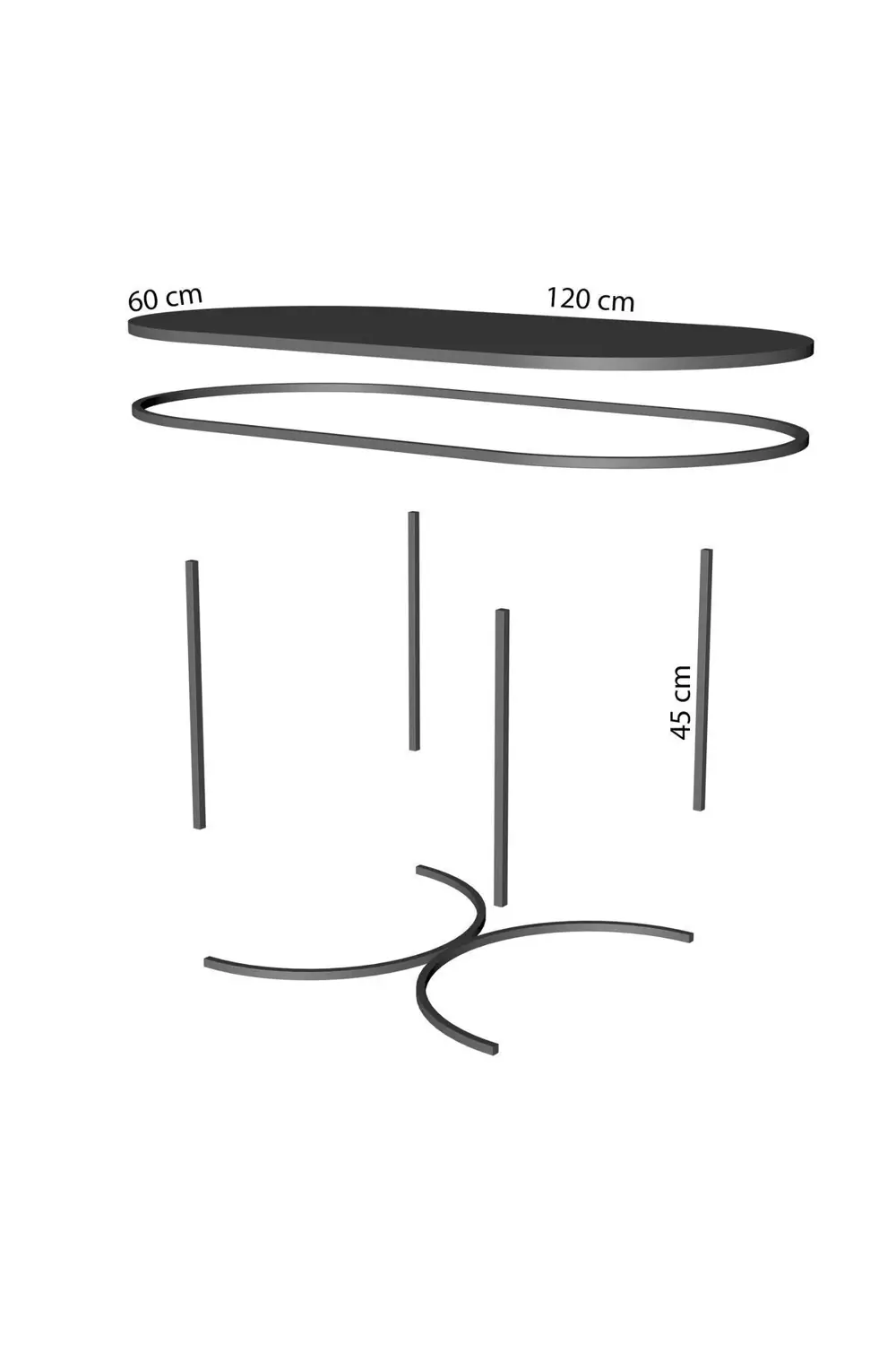 ORTA SEHPA ZİGON SEHPA YAN SEHPA 3 LÜ SET DOLUNAY ATLANTİK CEVİZ