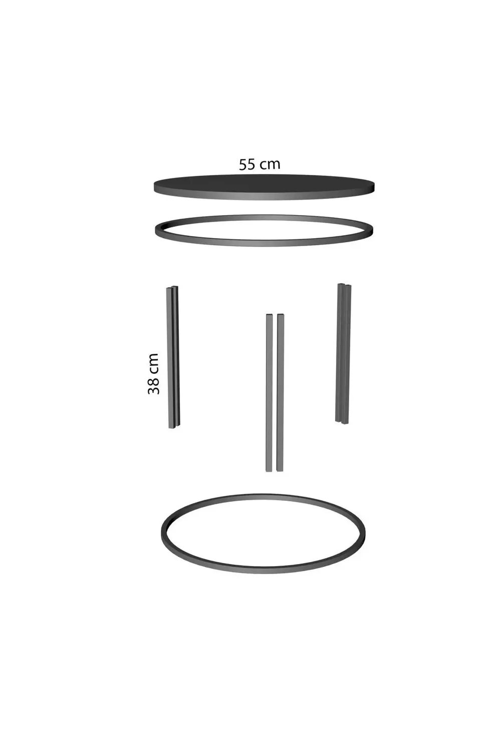 ORTA SEHPA ZİGON SEHPA YAN SEHPA 3 LÜ SET DOLUNAY EFES