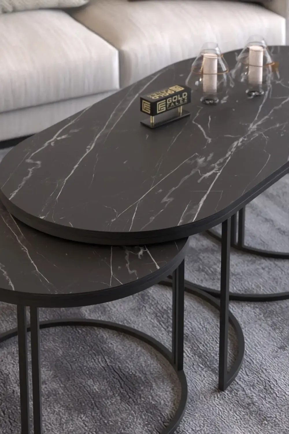 ORTA SEHPA ZİGON SEHPA YAN SEHPA 3 LÜ SET DOLUNAY BENDİR