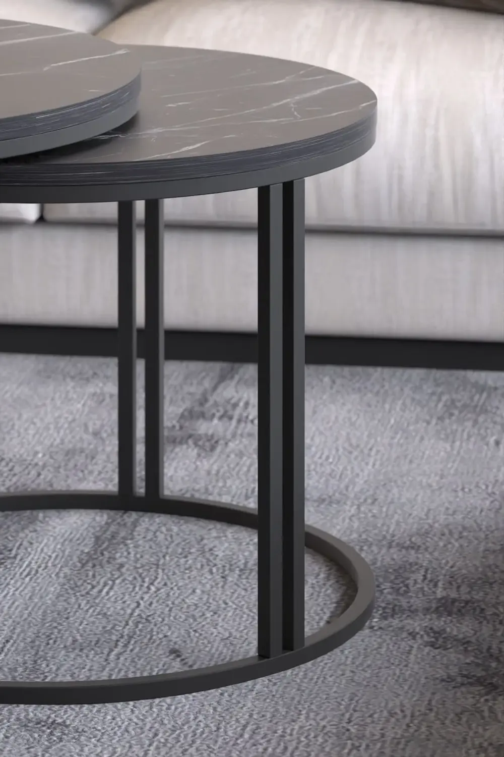 ORTA SEHPA ZİGON SEHPA YAN SEHPA 3 LÜ SET DOLUNAY BENDİR