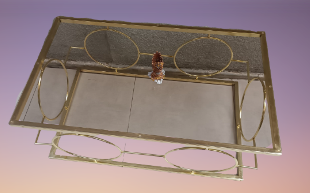 Orta Sehpa ZLF 17143 Halkalı Model Metal Gold renk Kaplama Temper