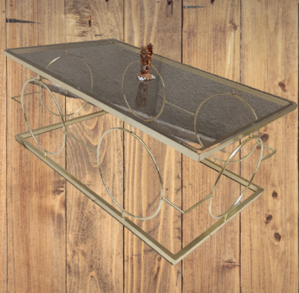 Orta Sehpa ZLF 17143 Halkalı Model Metal Gold renk Kaplama Temper