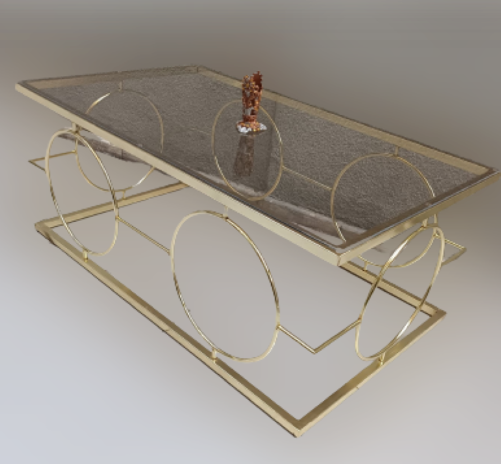 Orta Sehpa ZLF 17143 Halkalı Model Metal Gold renk Kaplama Temper