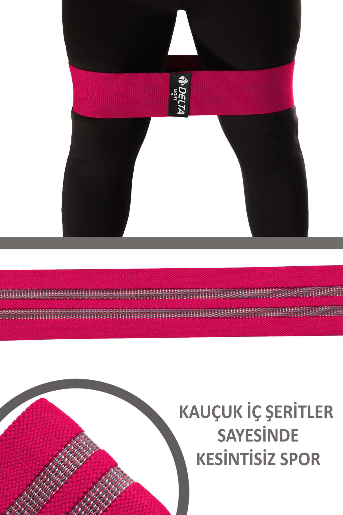 Delta Orta Sert Squat Bant Pilates Fitness Kalça Egzersizi Direnç Bandı