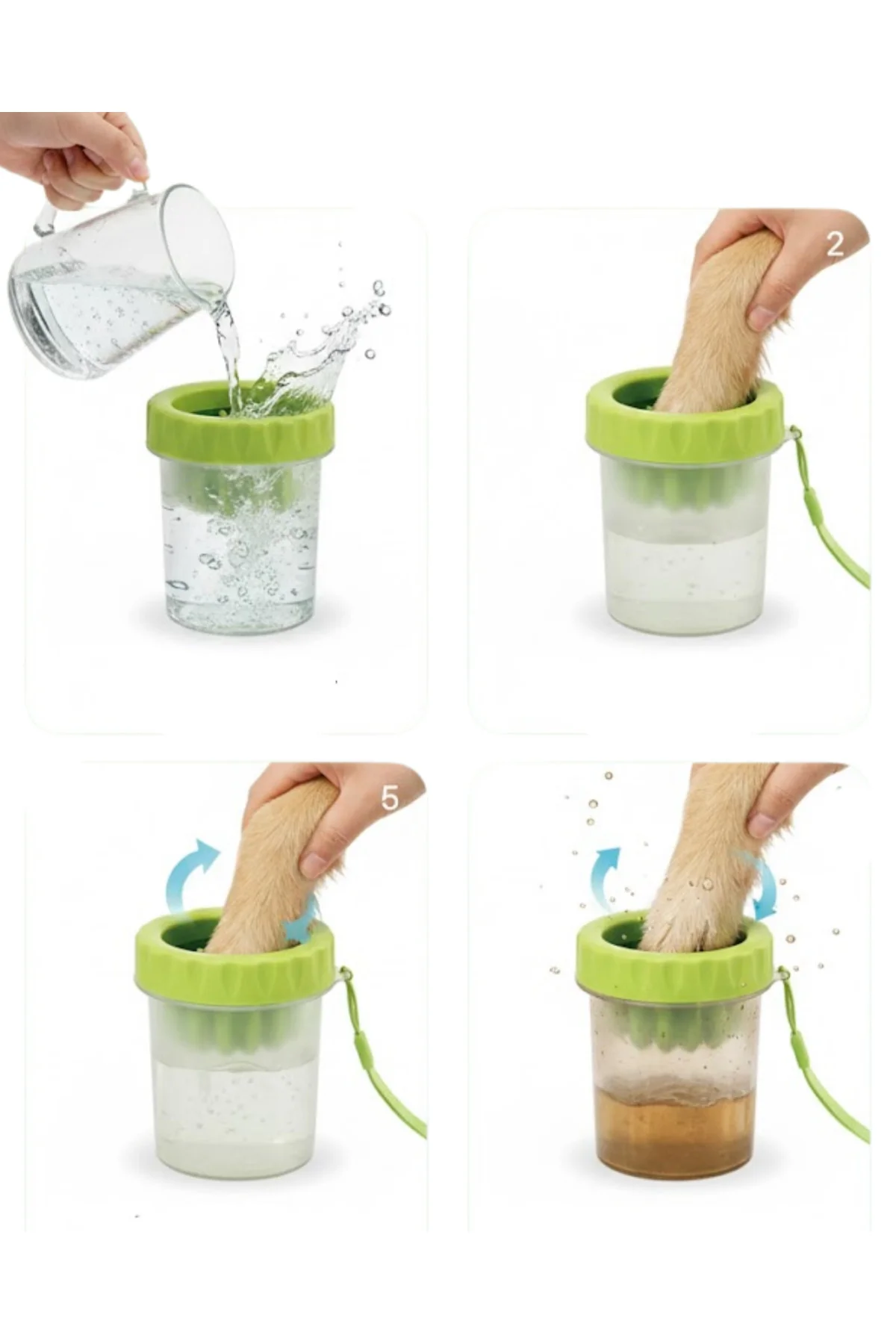 Orta ve Büyük Irk Köpekler İçin Pati Yıkama Kabı Pratik Hijyen Çö