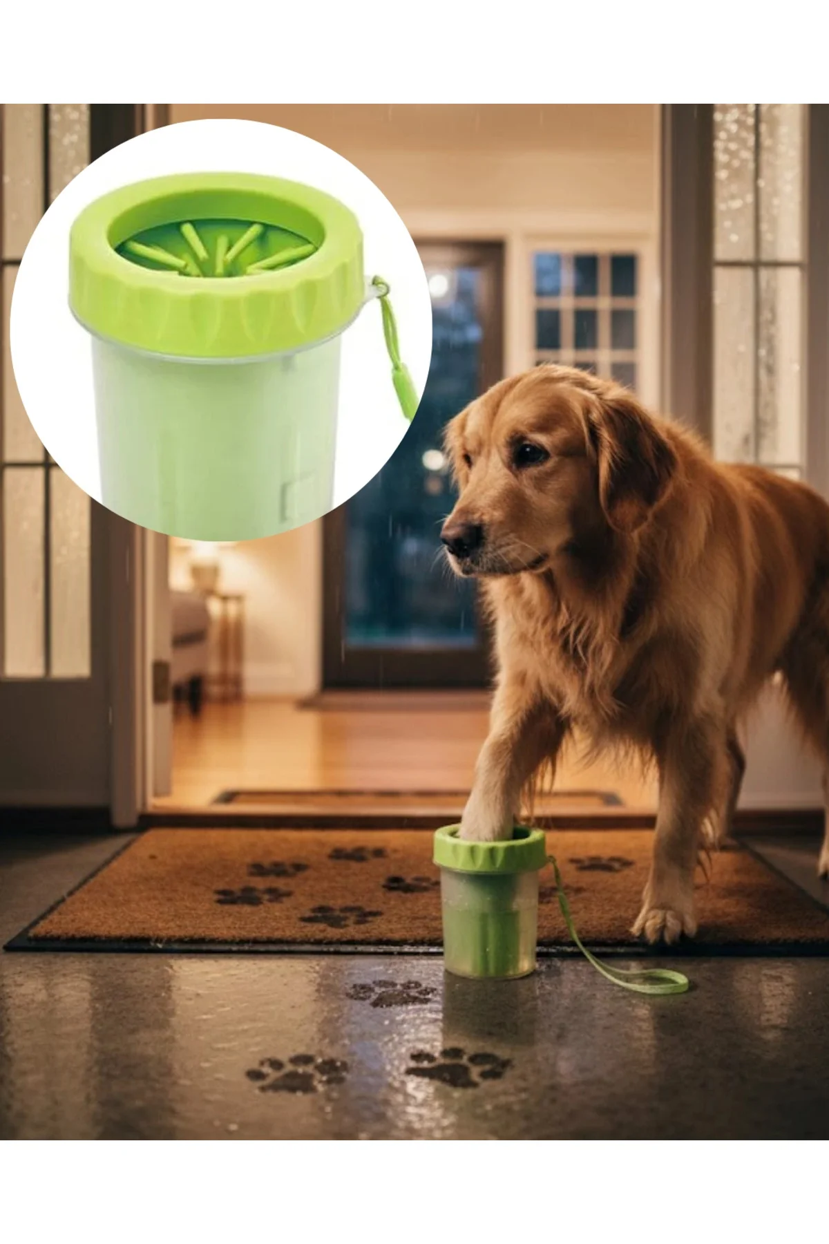 Orta Ve Büyük Irk Köpekler İçin Pati Yıkama Kabı Pratik Hijyen Çö