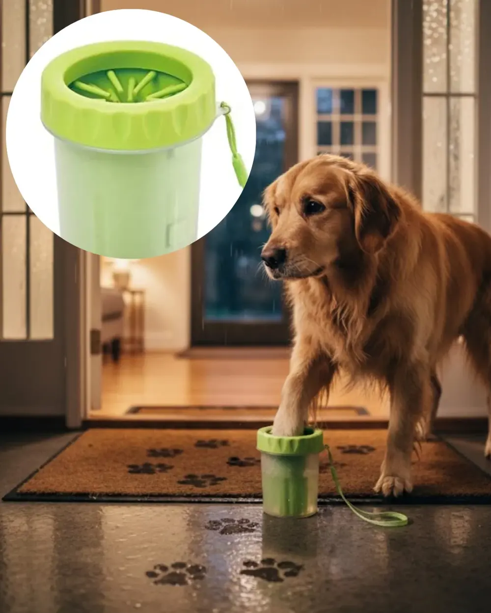 Orta ve Büyük Irk Köpekler İçin Pati Yıkama Kabı Pratik Hijyen Çö