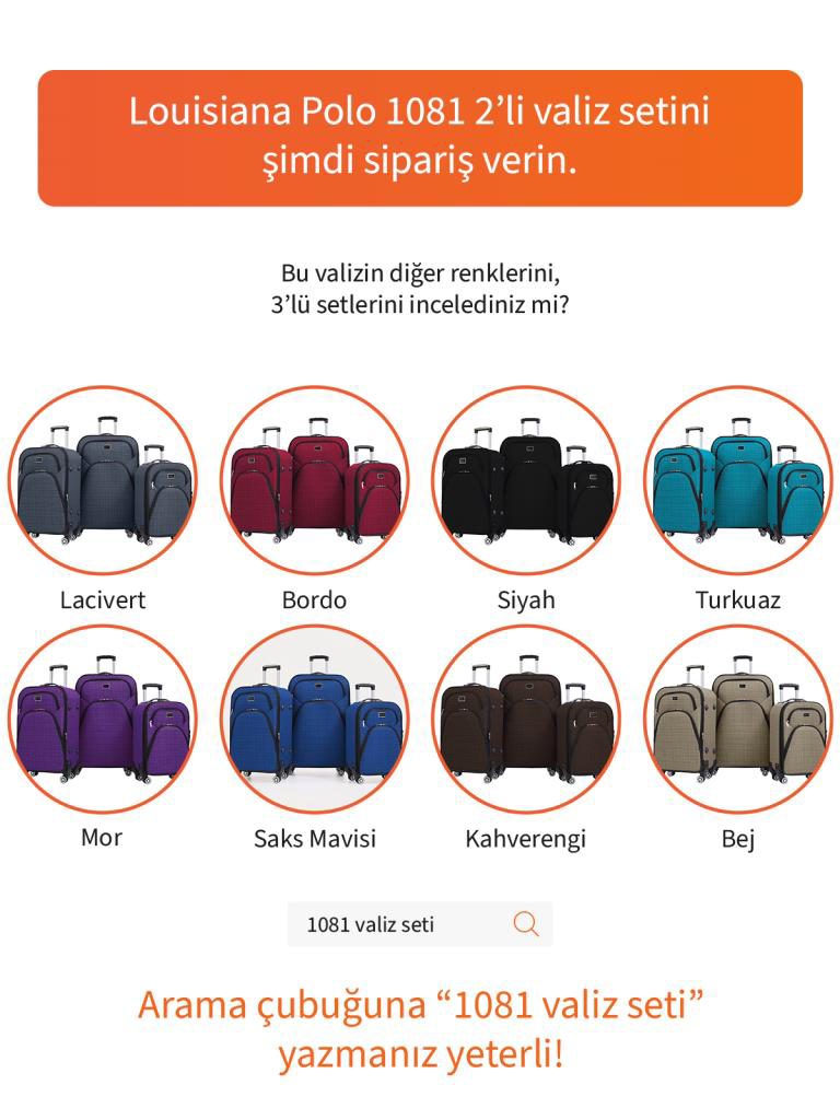 Louisiana Polo Orta Ve Kabin Boy Valiz Seti 4 Teker Kumaş Valiz Antrasit 1081 Louisiana Polo Orta Ve Kabin Boy Valiz Seti 4 Teker Kumaş Valiz Antrasit 1081