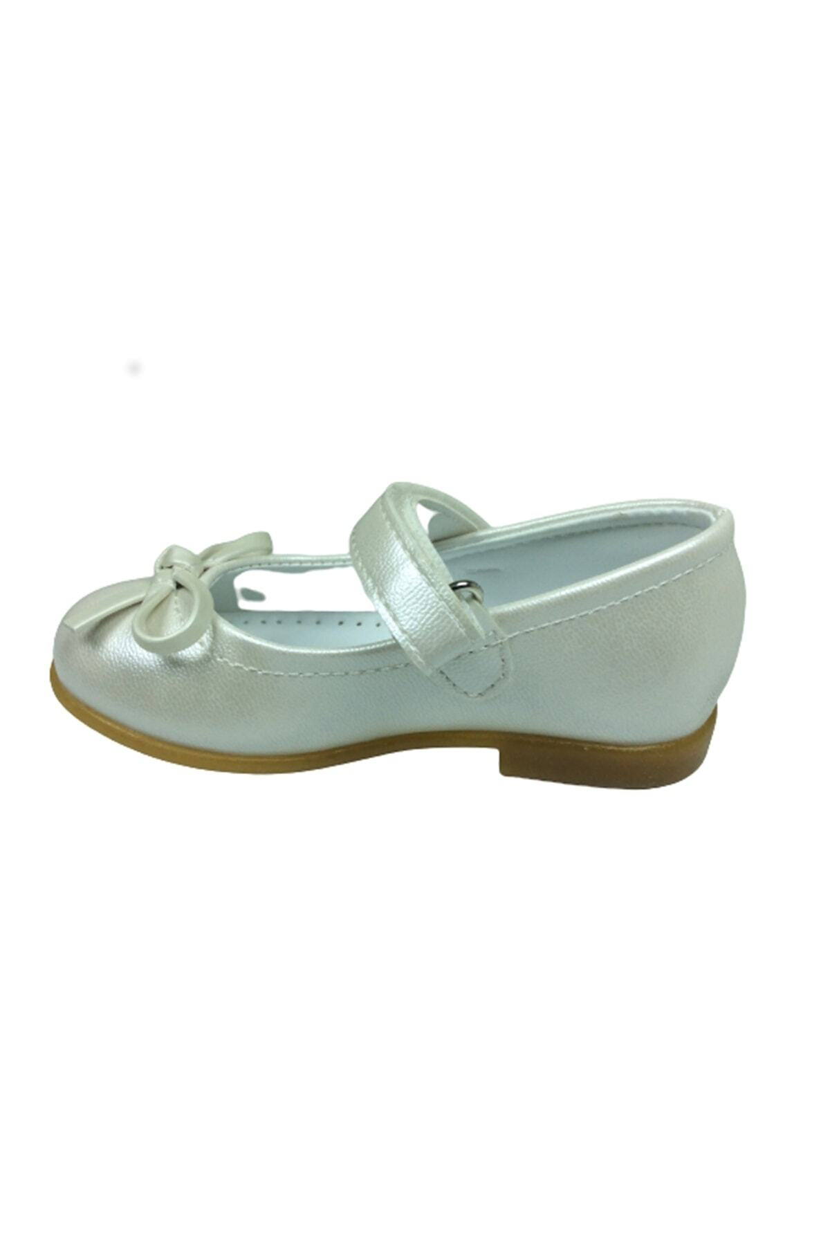 Ortopedikal Ortaç Emt Bebe Ekru Krem Rugan Bıyık Fiyonk Kız Çocuk Babet Abiye