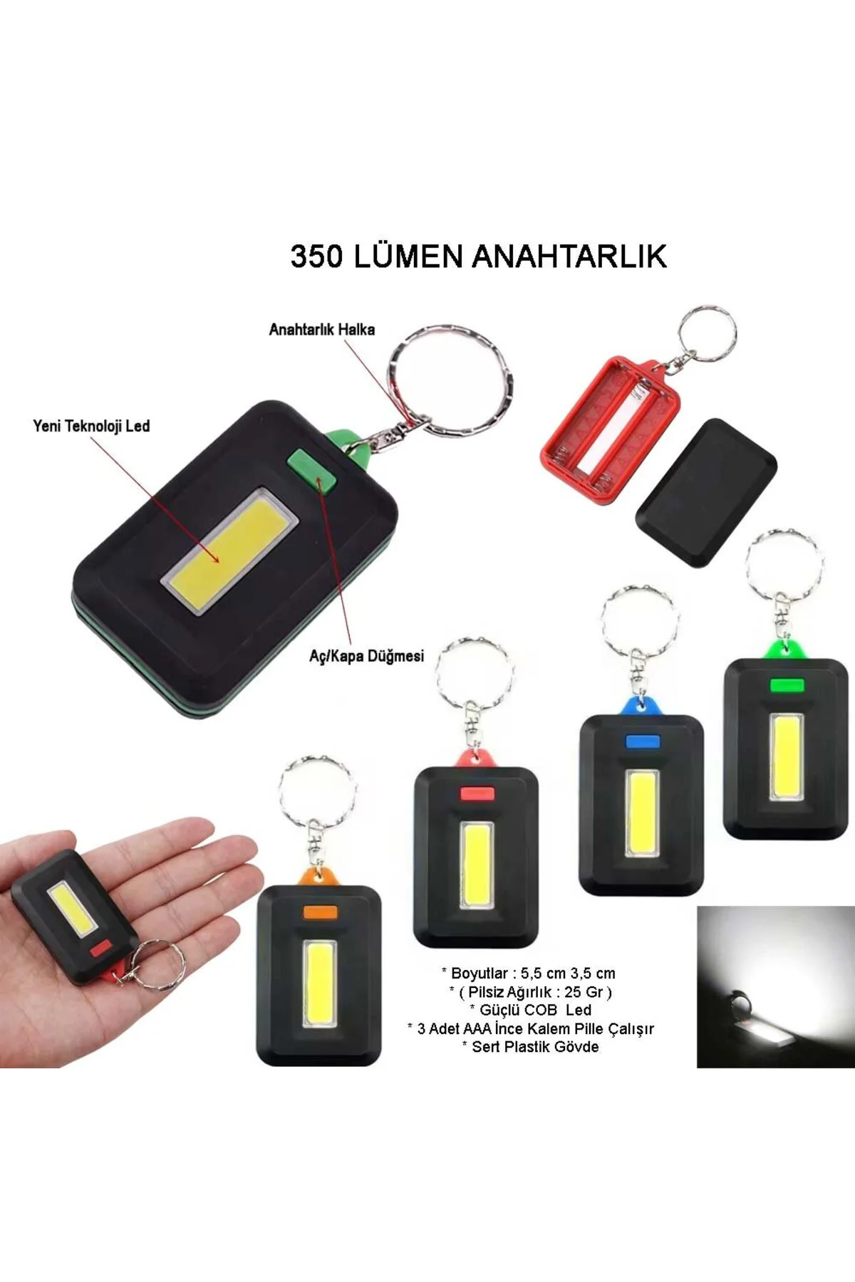 Ortam Aydınlatan 350 Lümen Anahtarlık Wt-377