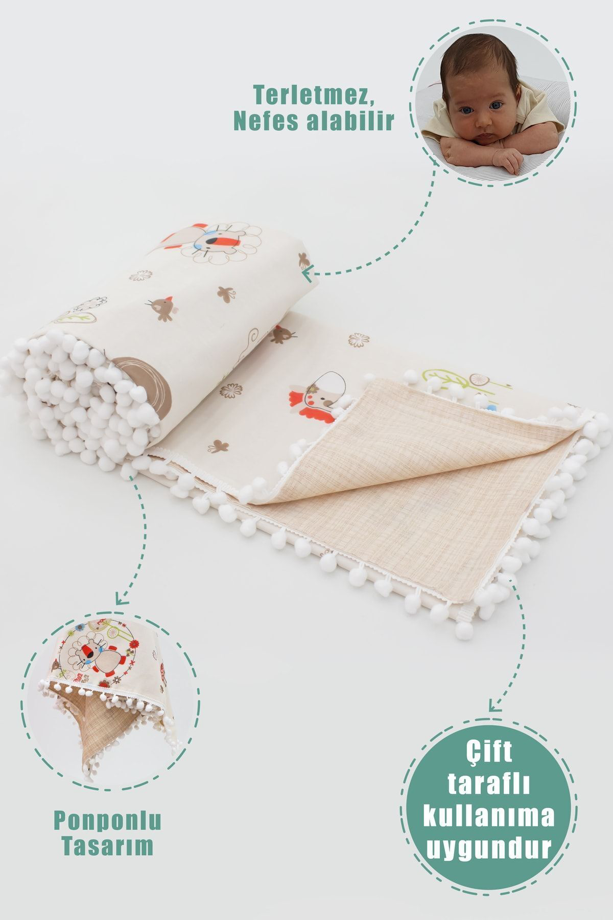 Ortopedik Bebek Puset Minderi, Örtü, Çarşaf, Bebek Pikesi, Emzirm