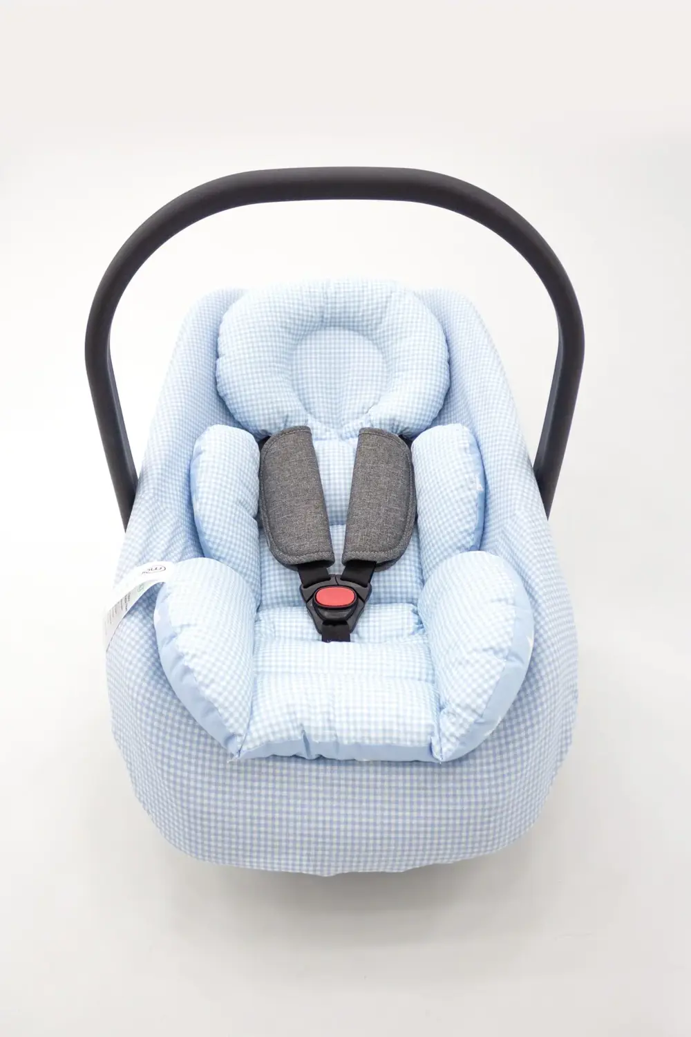 Mordesign Ortopedik Bebek Puset Minderi Ve Çarşaf, Pamuklu Kumaş, Ekose Ser