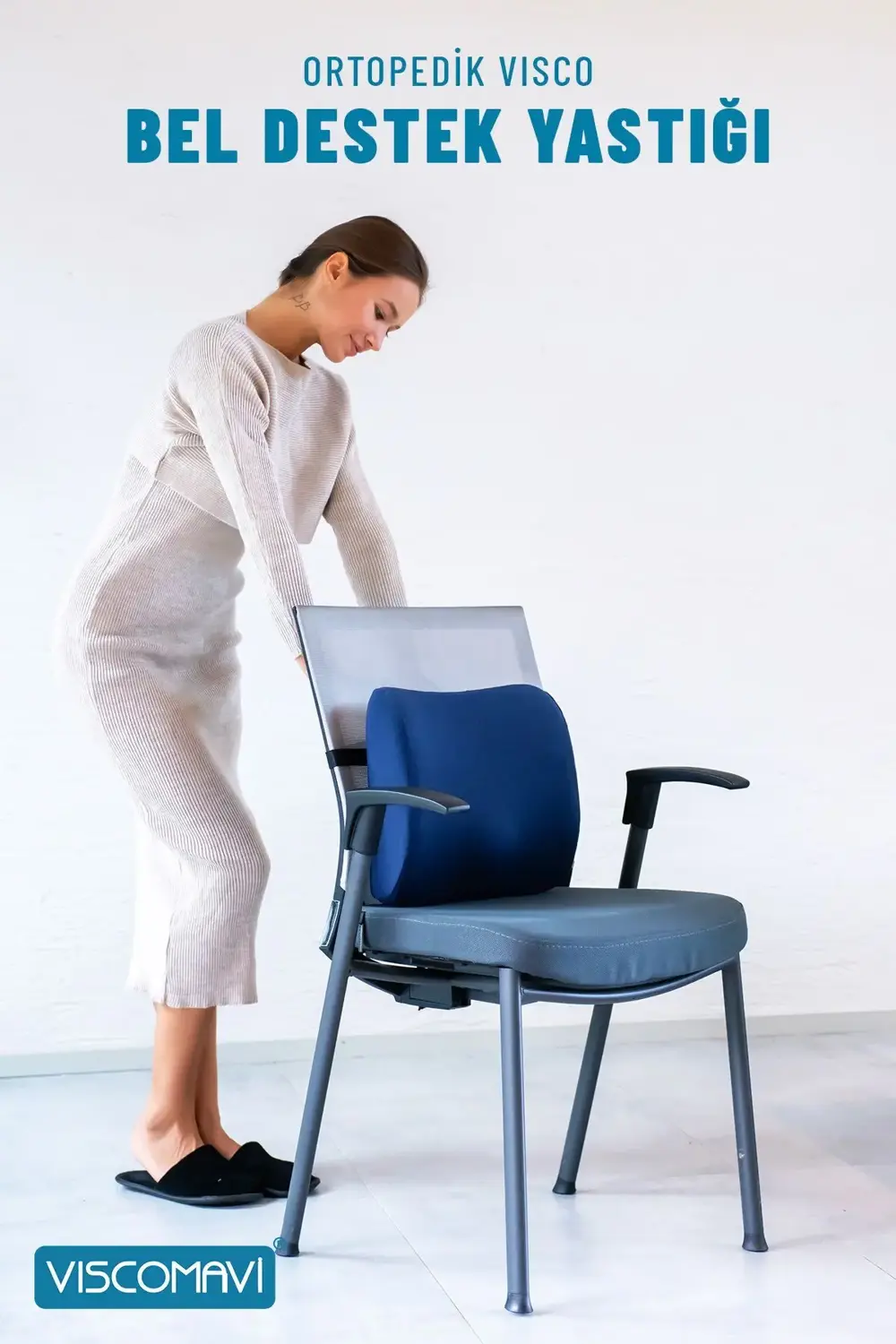 Ortopedik Bel Destek Yastığı Sandalye Ofis Sırt Dayama Minderi