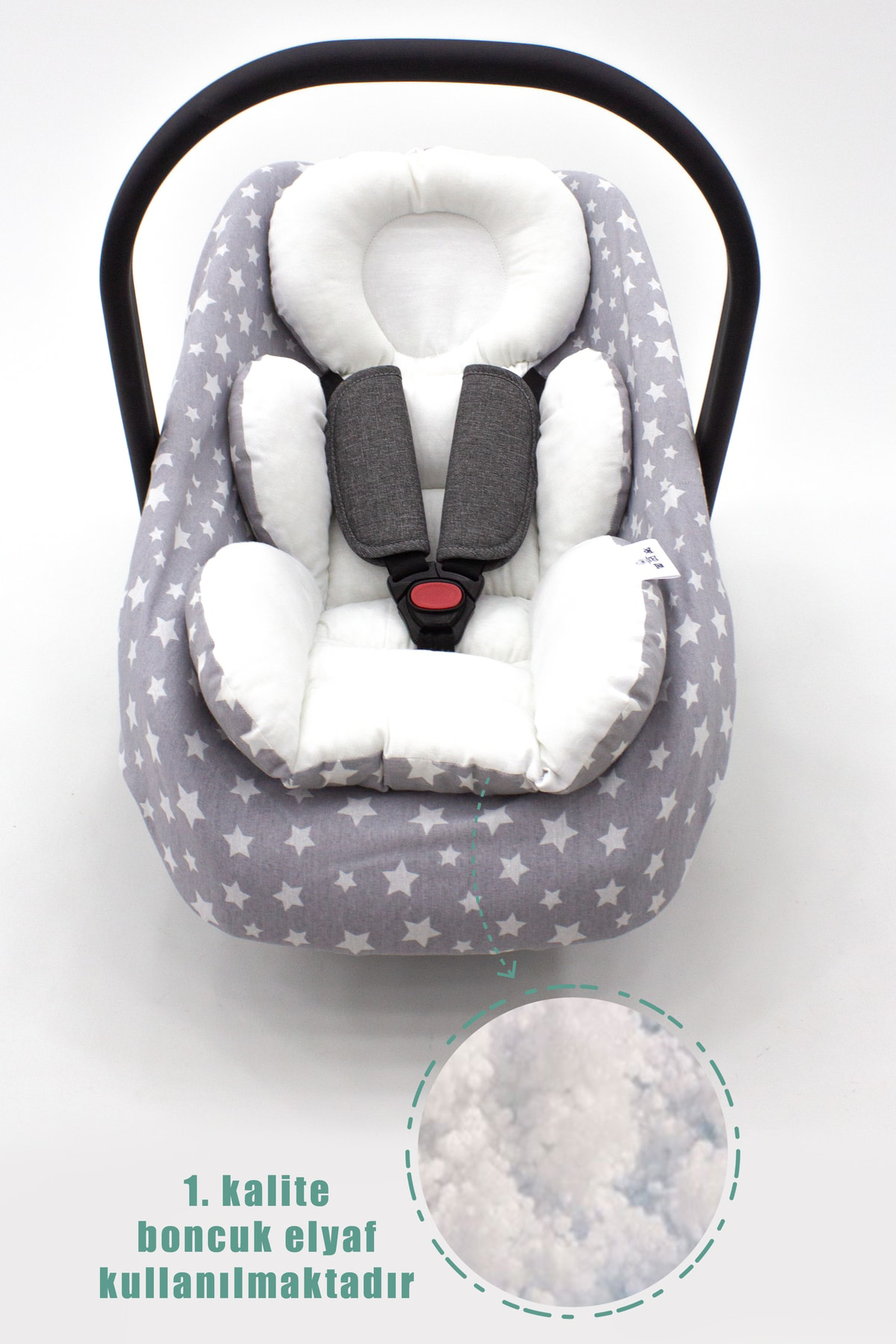 Mordesign Ortopedik Bel Destekli Puset Minder Ve Çarşaf 2'Li Set, Stars Des