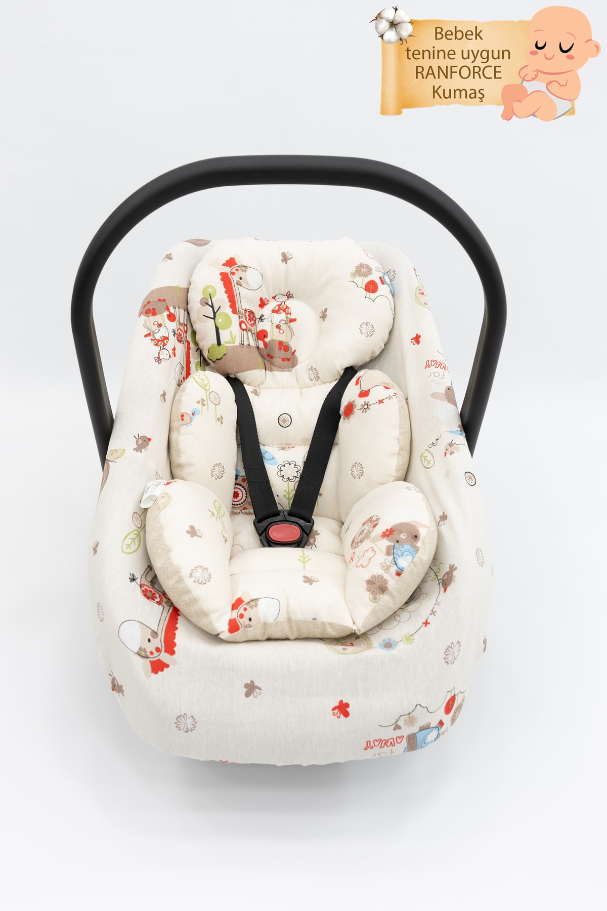 Mordesign Ortopedik Bel Destekli Bebek Puset Minderi Ve Çarşaf 2'Li Set, Çi