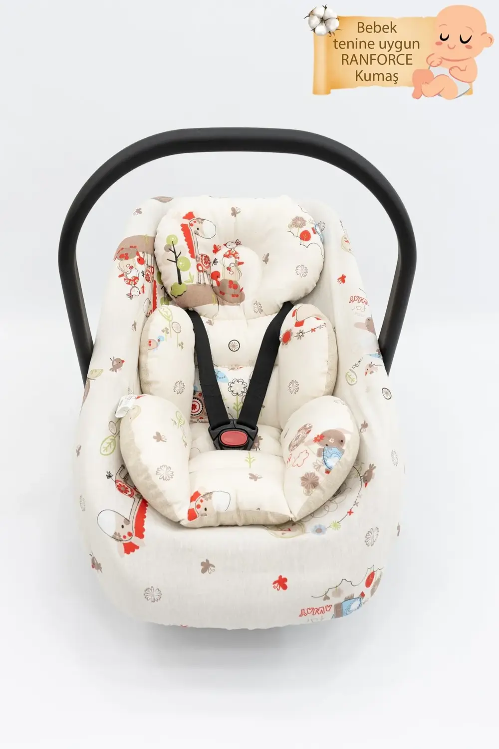 Mordesign Ortopedik Bel Destekli Bebek Puset Minderi Ve Çarşaf 2'Li Set, Çi