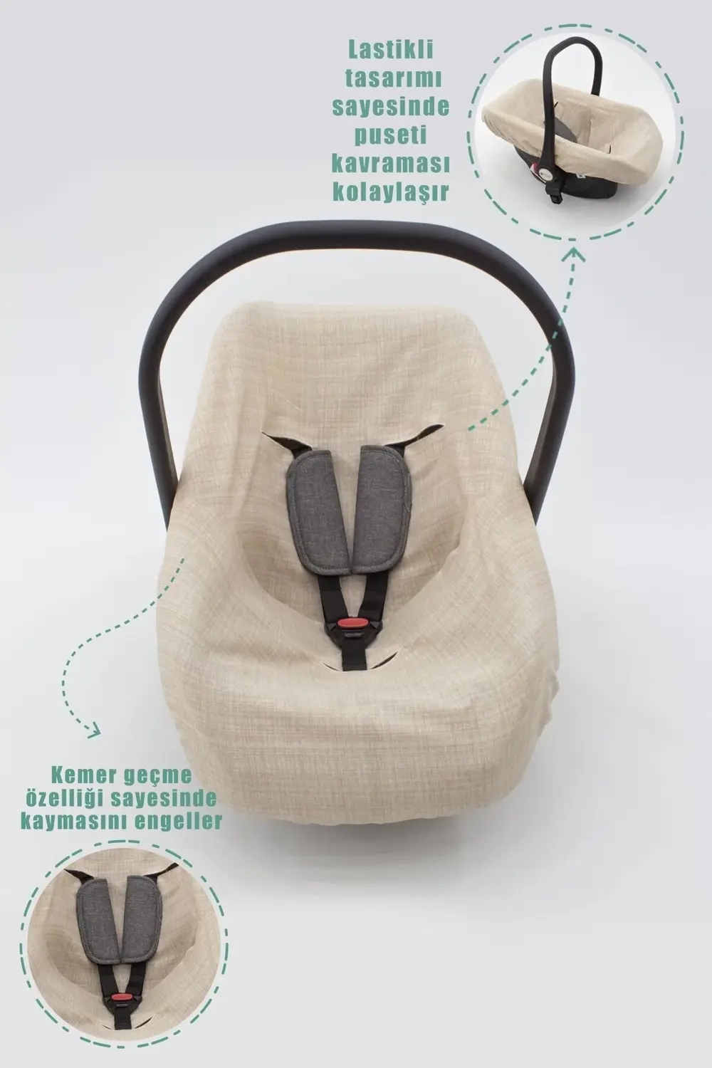 Mordesign Ortopedik Bel Destekli Puset Minder, Örtü Ve Çarşaf Set, Gökkuşağ