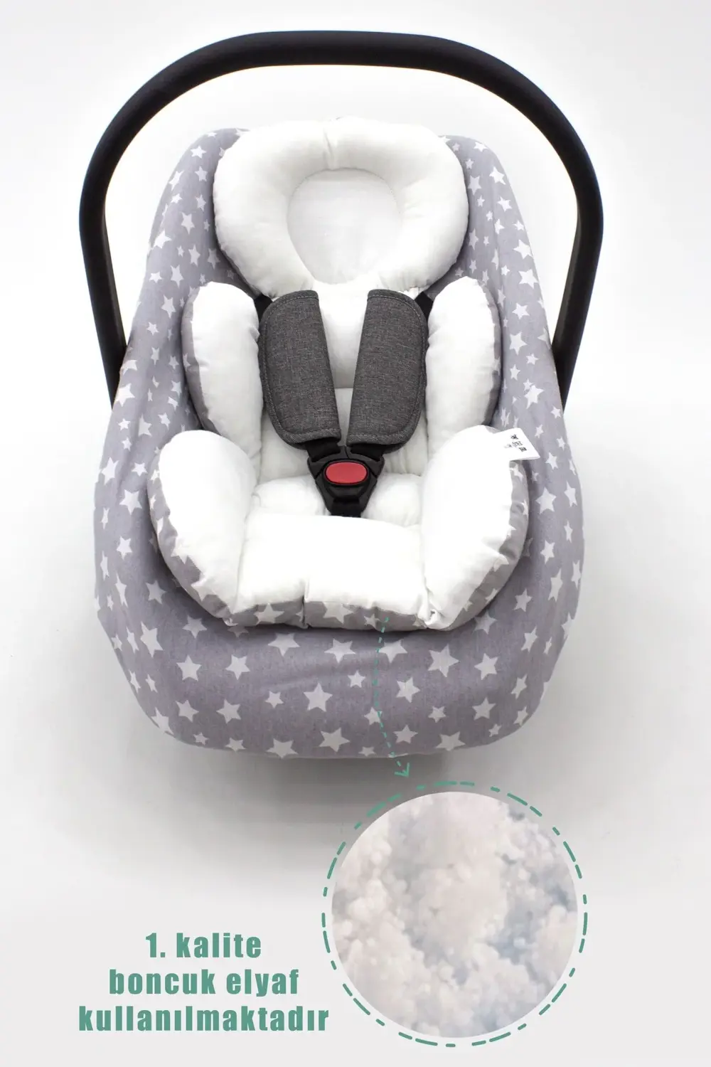 Mordesign Ortopedik Bel Destekli Puset Minder Ve Çarşaf 2'Li Set, Stars Des