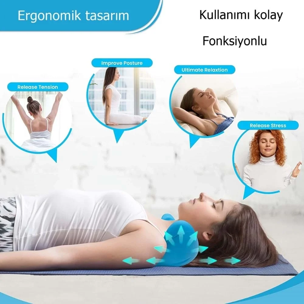 Ortopedik Servikal Boyun Masaj Yastığı Dik Duruş Destekleyici Omurilik Hörgüç Giderici Rahatlatıcı Fiyatı, Yorumları ve Özellikleri