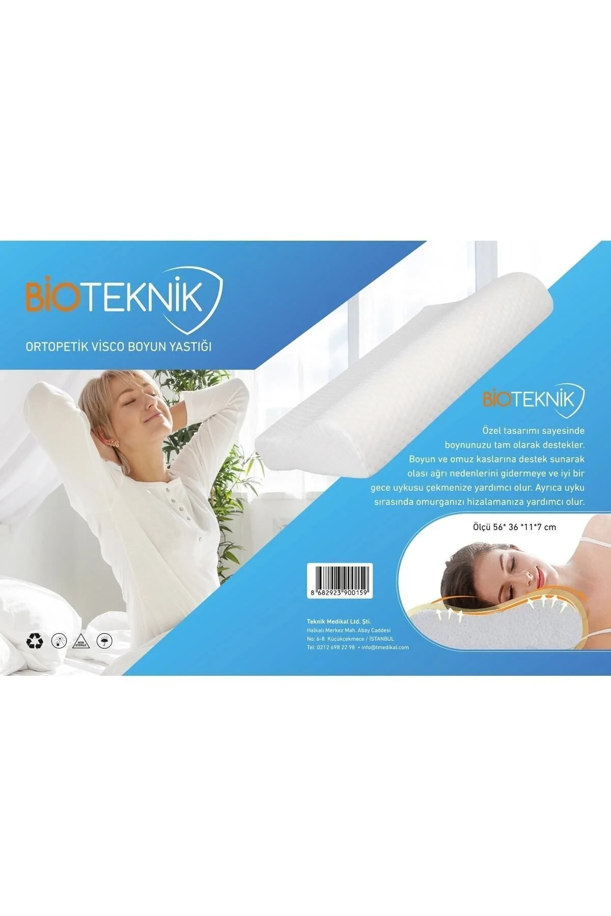 Ortopedik Visco Yastık Boyun Fıtığı Boyun Düzleşmesi Boyun Ağrısı