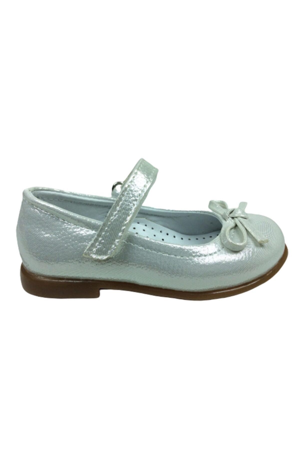 Ortopedika Bebe babet Gümüş Parlak Kız Çocuk Ayakkabı Cırtlı Içi